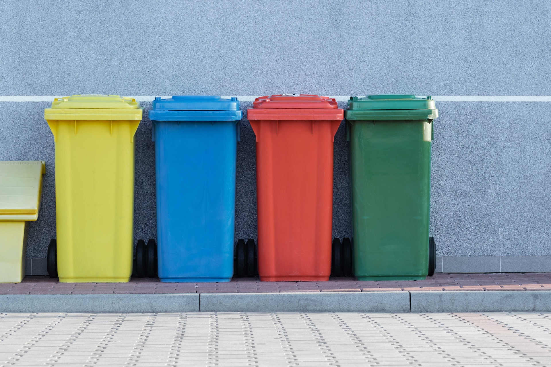 coloured bins